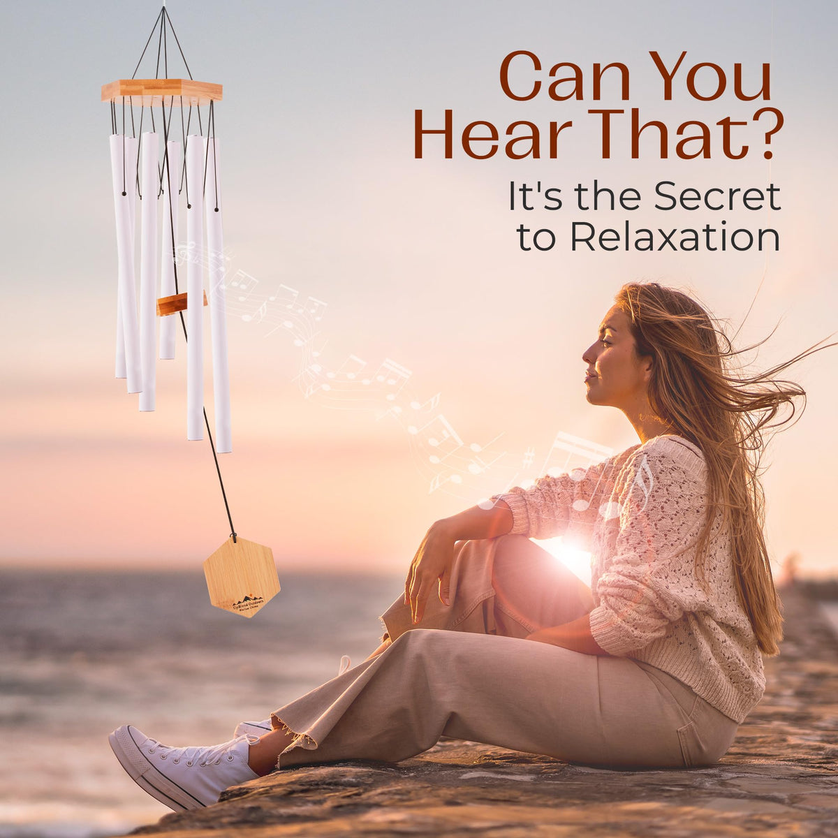 UpBlend Outdoors pentatonic-scale wind chimes delivering soothing harmonies.