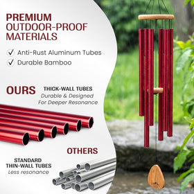 UpBlend Outdoors XL wind chimes pentatonic design creates soothing outdoor harmonies