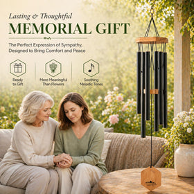 UpBlend remembrance wind chime as a lasting outdoor memorial decor addition.