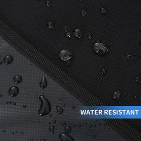 UPFETIA grill cover waterproof coating visible — keeps grill dry during rain and snow.