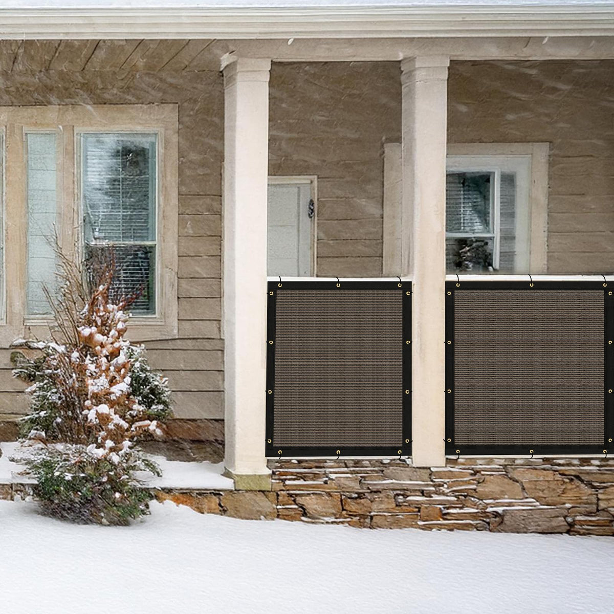 UPGRADE privacy screen on construction site for visual barrier.