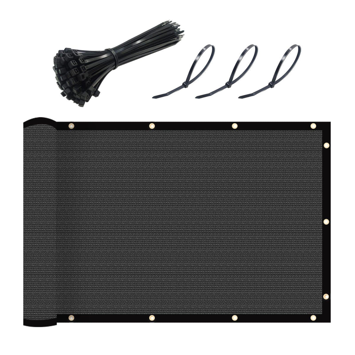 UPGRADE fence privacy screen in dark grey offers durable 6' x 50' coverage for yards