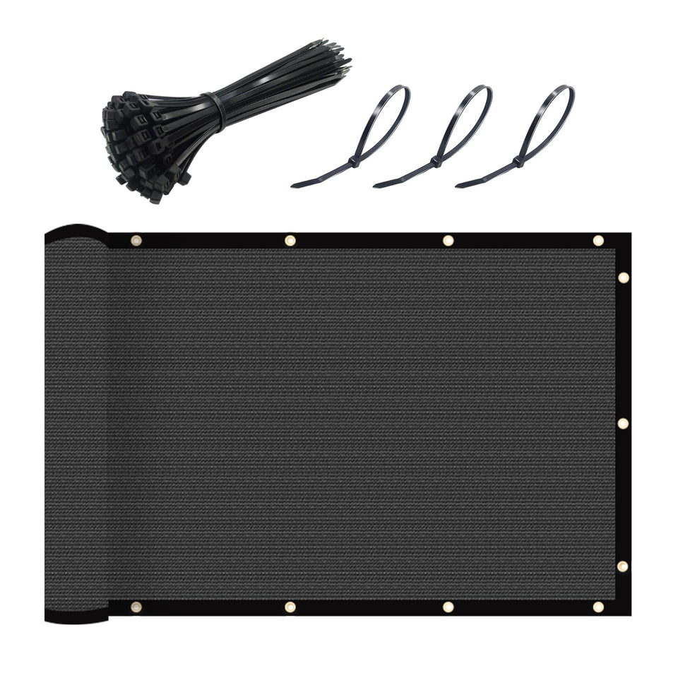 UPGRADE fence privacy screen in dark grey offers durable 6' x 50' coverage for yards