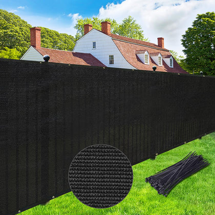 UPGRADE privacy screen fabric texture shows durable HDPE weave for long-lasting privacy.
