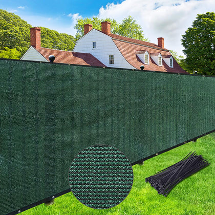 UPGRADE Privacy Screen fence 4ft50ft dark green roll enhances outdoor privacy and shade