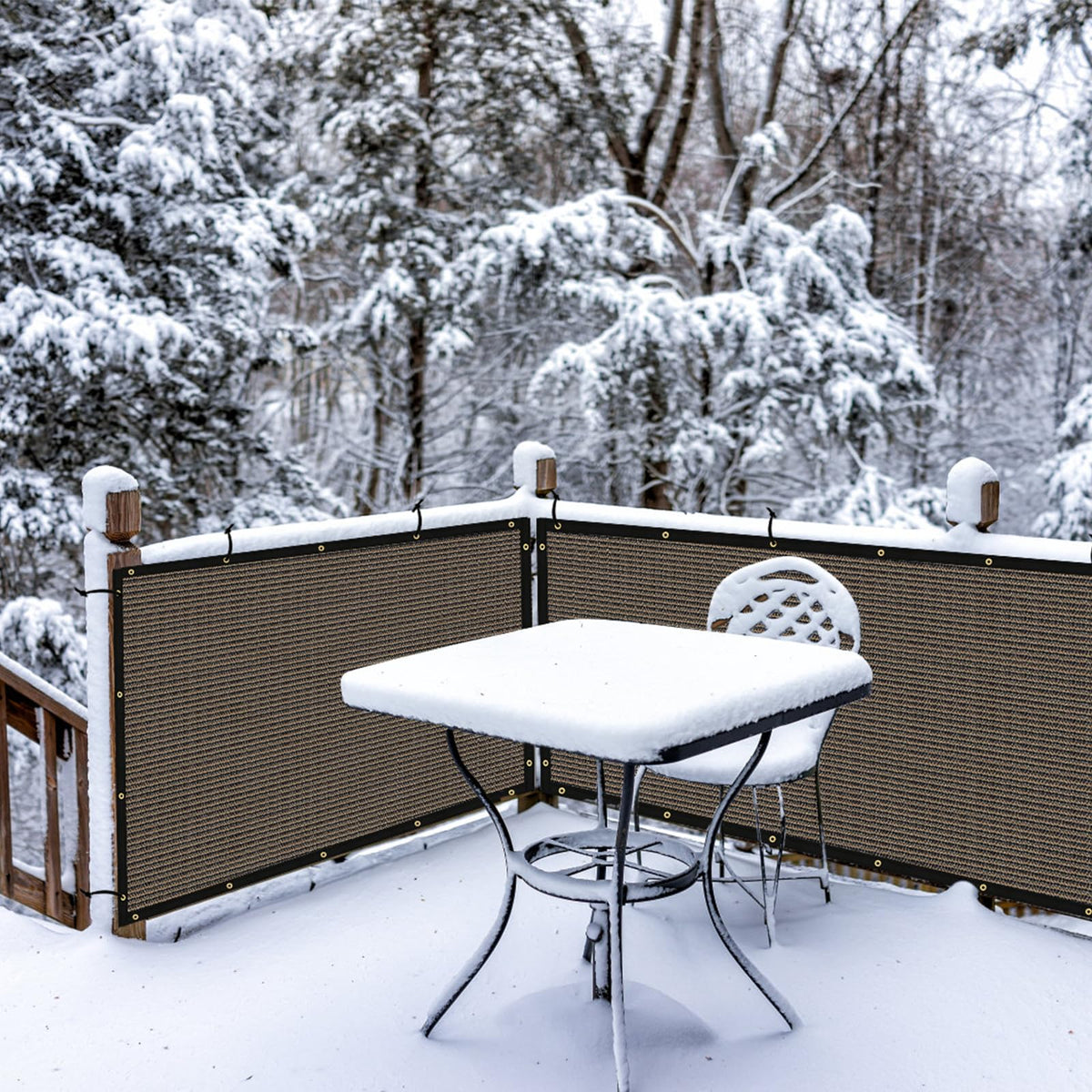 UPGRADE privacy screen installed on a deck enhances outdoor seclusion