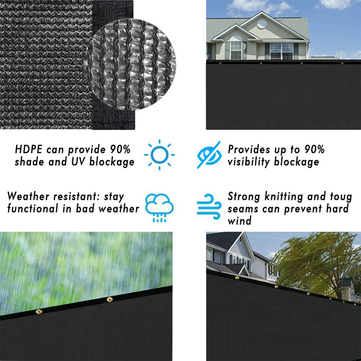 UPGRADE privacy screen provides up to 90% blackout for enhanced privacy.