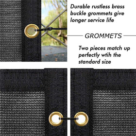 UPGRADE privacy screen reinforced edges demonstrate tear resistance and durability.