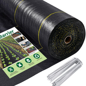 UPGRADE weed barrier fabric roll blocks sunlight to curb weeds