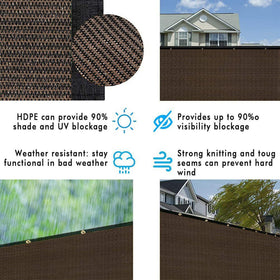 UPGRADE yard setup in mocha demonstrates privacy and aesthetic blend.