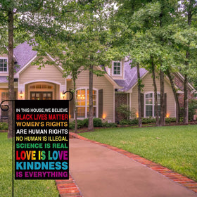 UPINLOOK Pride Garden Flag burlap look adds rustic charm to entrances
