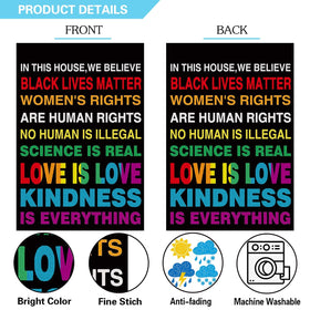 UPINLOOK Pride Garden Flag weatherproof fabric withstands seasonal outdoor use