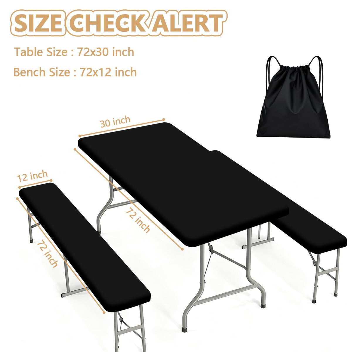 Uplemo bench covers stay in place with elastic edges during meals
