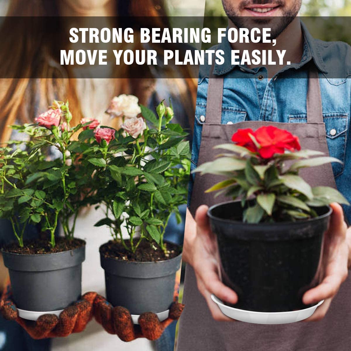 UPMCT 6-pack plant saucer drains excess water to keep furniture safe.