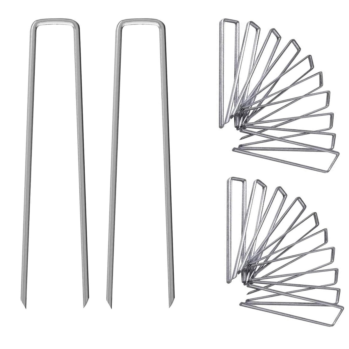 UPMCT 6-inch galvanized stakes pack of 100 for versatile anchoring.
