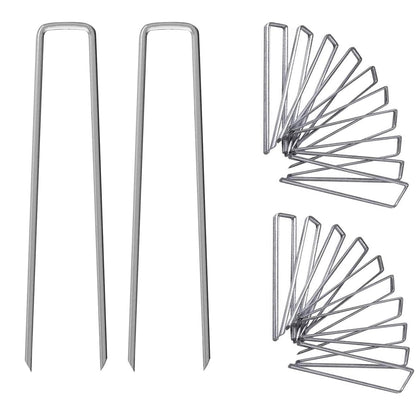 UPMCT 6-inch galvanized stakes pack of 100 for versatile anchoring.