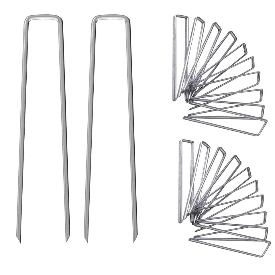 UPMCT 6-inch galvanized stakes pack of 100 for versatile anchoring.