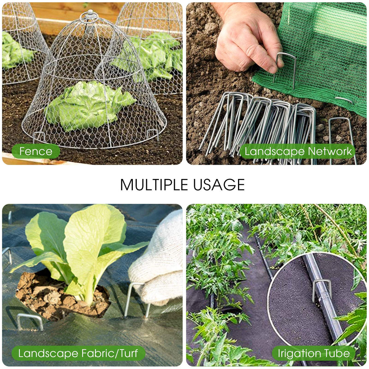 UPMCT durable 11-gauge galvanized stake resists rust in outdoor use.