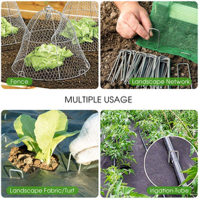 UPMCT durable 11-gauge galvanized stake resists rust in outdoor use.
