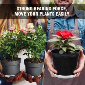 UPMCT plant saucer 10-inch top view keeps indoor and outdoor pots tidy.