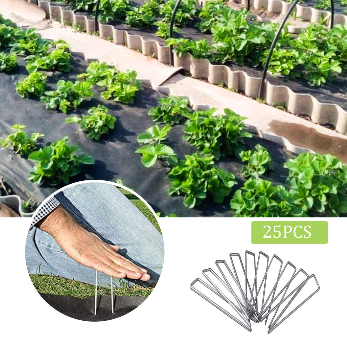 UPMCT stake for drip tubing and irrigation lines in the garden.