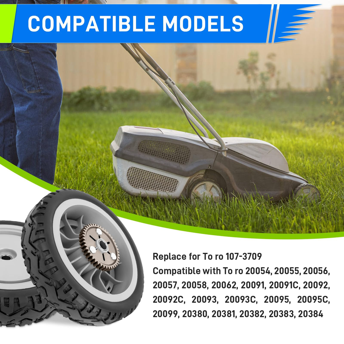 UPOW 8-inch wheel is easy to install with a socket wrench