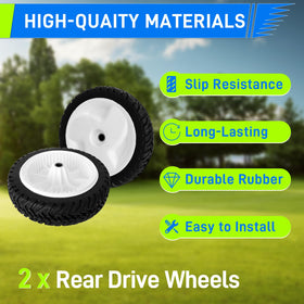 UPOW pack of 2 front wheels for quick replacement