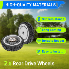 UPOW rear wheels with 1/2 inch bore fit Toro mowers accurately