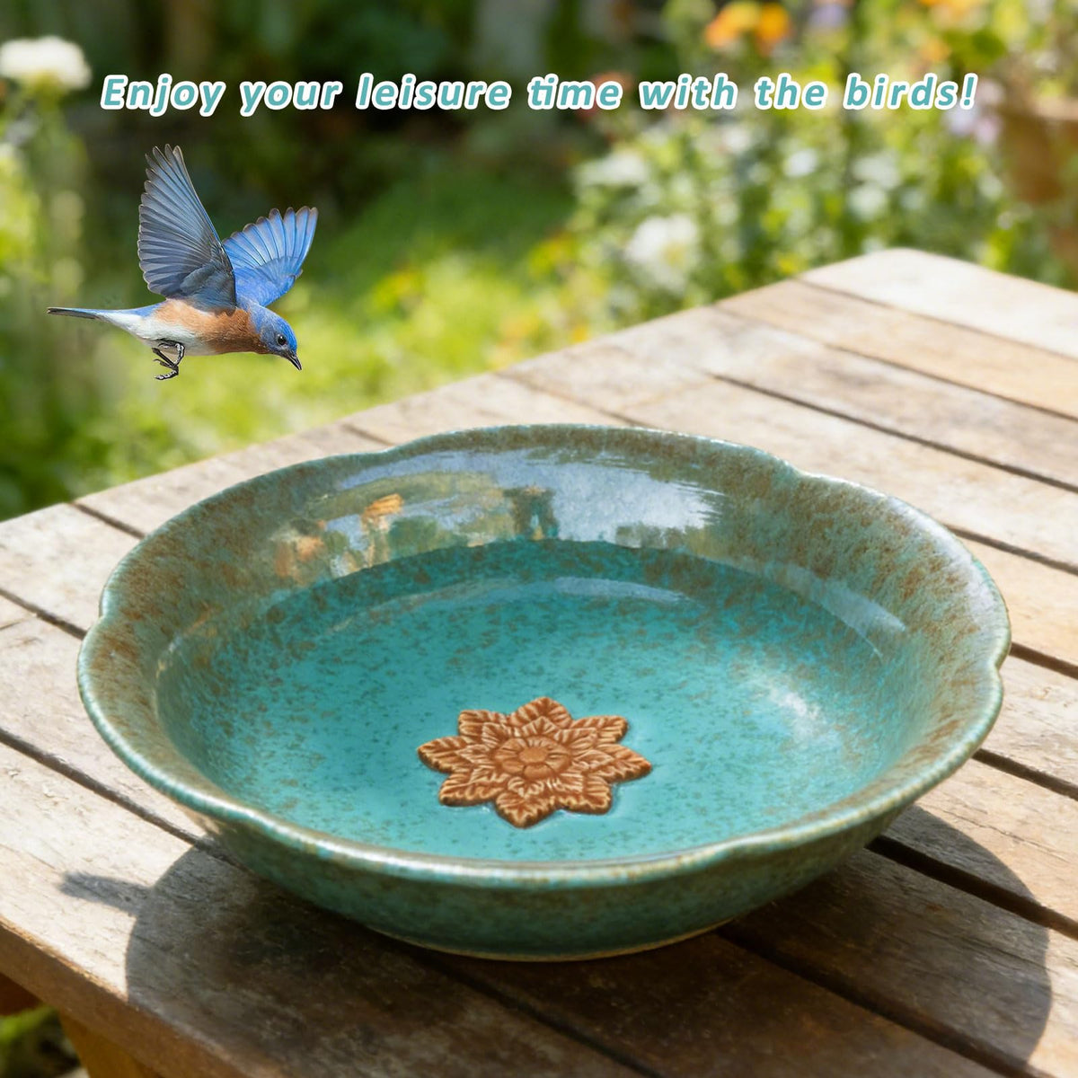 UPSJYJ bird bath makes a thoughtful gift for nature lovers.