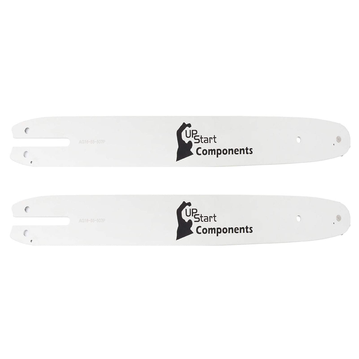 UpStart Components 16-inch guide bar for Stihl MS 170, front view, durable construction enables smoother cuts.