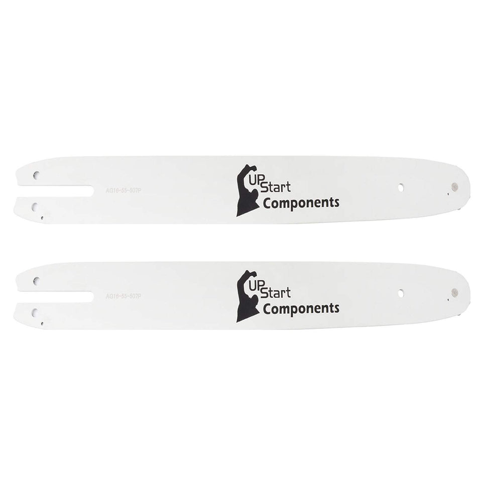 UpStart Components 16-inch guide bar for Stihl MS 170, front view, durable construction enables smoother cuts.