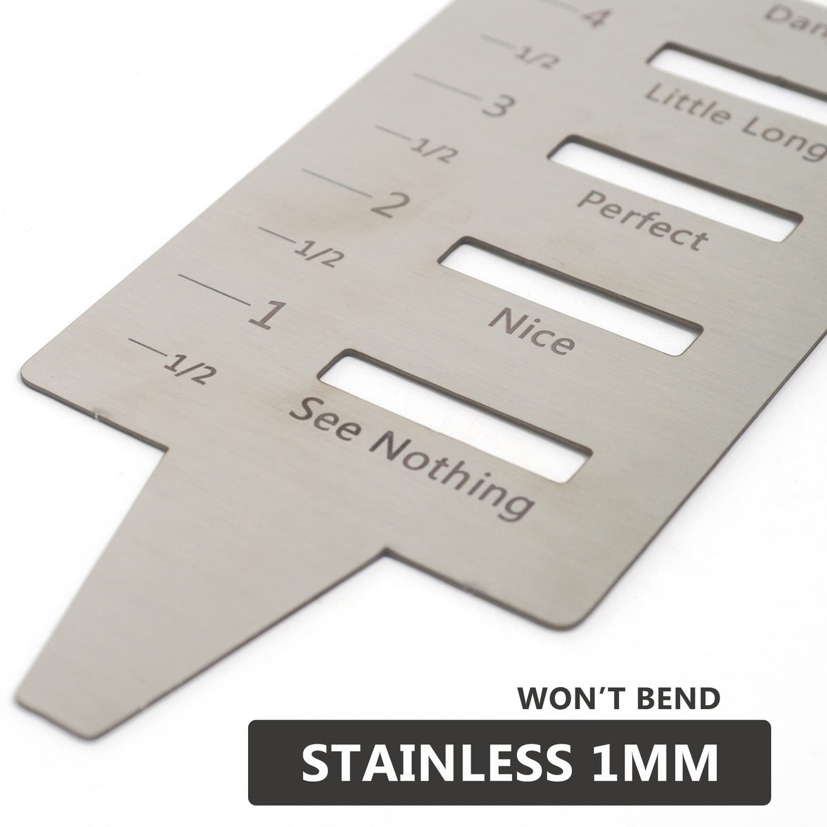 UPTTHOW stainless steel ruler resists soil and water for durable garden measurement.