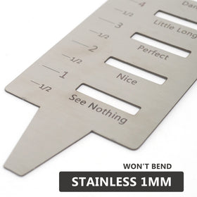 UPTTHOW stainless steel ruler resists soil and water for durable garden measurement.