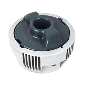 upuuup chemconnect dispenser front view shows durable plastic construction for spa use