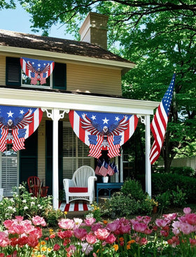 UQJE patriotic flag bunting adds authentic American spirit to events
