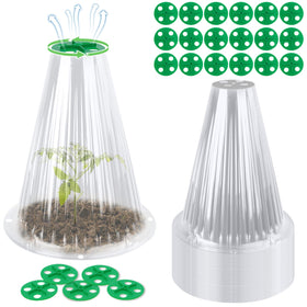 UQM garden cloche set shields seedlings with clear visibility for healthy growth