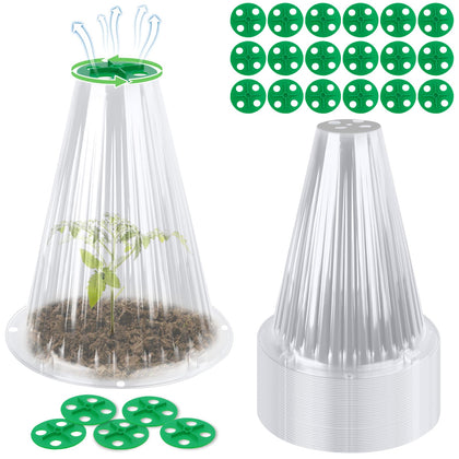 UQM garden cloche set shields seedlings with clear visibility for healthy growth