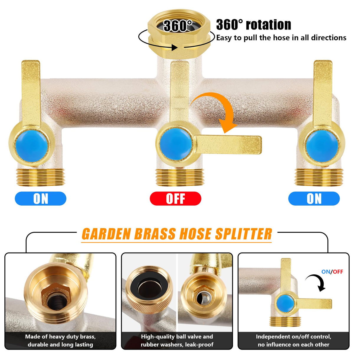 UQM 360-degree rotation enables flexible setup from any faucet angle.