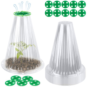 UQM garden cloche 20-pack clear dome protects seedlings from cold and pests