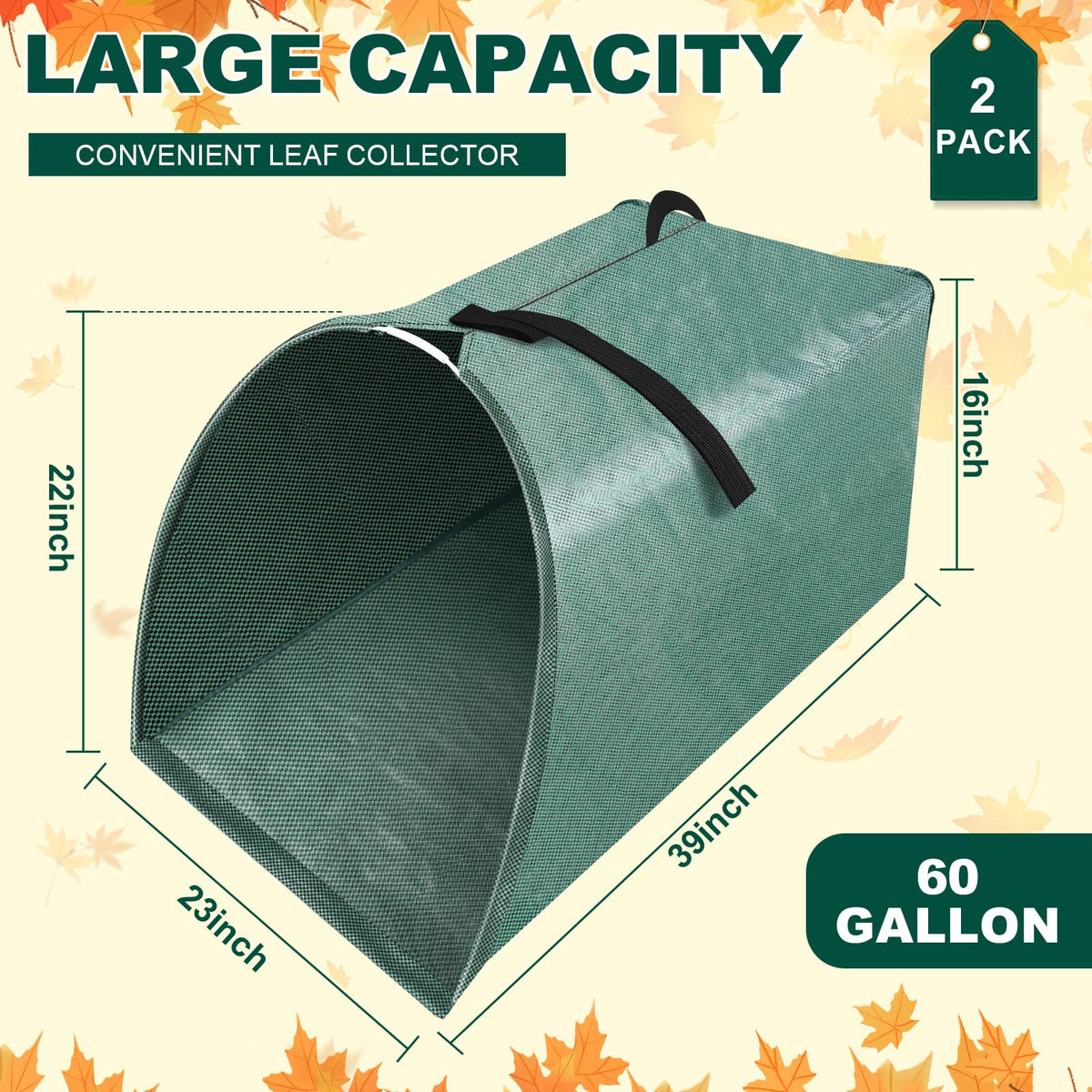 UQM heavy-duty carry handles endure full bags for effortless transport