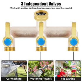 Durable brass construction resists rust and corrosion in outdoor use.