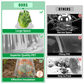 UQM reusable durable plastic cloche resists deformation across seasons