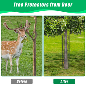 UQM Tree Trunk Protector defending trunks from deer and garden animals