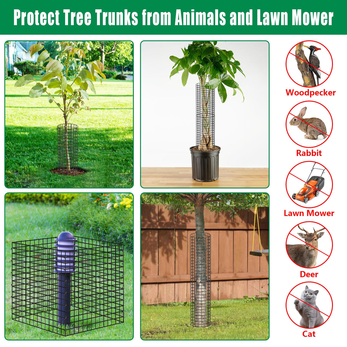UQM Tree Trunk Protector installation demonstrates quick wrap and tie method