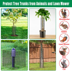 UQM Tree Trunk Protector installation demonstrates quick wrap and tie method