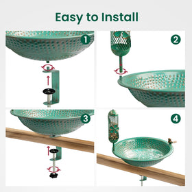 Detachable fence clamp enables railing, balcony, or garden mounting