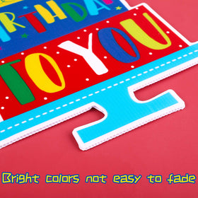 URATOT cake yard sign—three-layer cake design for dramatic birthday photo backdrops.