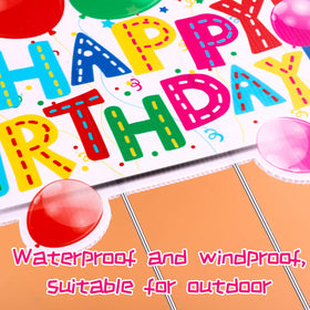 URATOT outdoor party decor close-up—durable corrugated plastic stays vibrant outside.