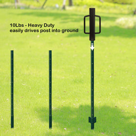 Urban Deco cast-iron post driver with black coating for durable, long-lasting use.