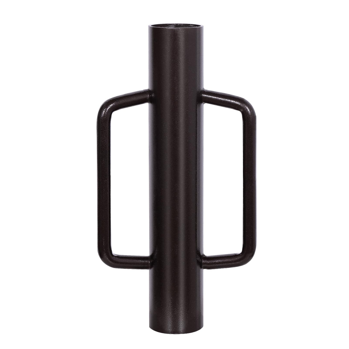 Urban Deco fence post driver with steel head and handle for precise post setting.